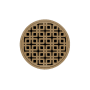 Infinity Drain 5" RKD 5 Round Center Drain with Link Pattern Decorative Plate and 2" Throat for RKD 5 Satin Bronze