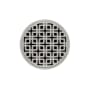 Infinity Drain 5" RKD 5 Round Center Drain with Link Pattern Decorative Plate and 2" Throat for RKD 5 Satin Stainless