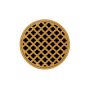 Infinity Drain 5" Round RMD 5 Center Drain Complete Kit with Moor Pattern Decorative Plate with Cast Iron Drain Body for Hot Mop, 2" Outlet Polished Gold