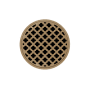 Infinity Drain 5" Round RMD 5 Center Drain Complete Kit with Moor Pattern Decorative Plate with Cast Iron Drain Body for Hot Mop, 2" Outlet Satin Bronze