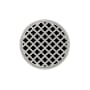 Infinity Drain 5" Round RMD 5 Center Drain Complete Kit with Moor Pattern Decorative Plate with Cast Iron Drain Body for Hot Mop, 2" Outlet Satin Stainless