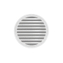 Infinity Drain 5" Round RND 5 Center Drain Complete Kit with Lines Pattern Decorative Plate with Cast Iron Drain Body for Hot Mop, 2" Outlet Matte White