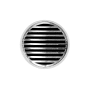 Infinity Drain 5" Round RND 5 Center Drain Complete Kit with Lines Pattern Decorative Plate with Cast Iron Drain Body for Hot Mop, 2" Outlet Polished Stainless