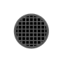 Infinity Drain 5" Round RQD 5 Center Drain Complete Kit with Squares Pattern Decorative Plate with PVC Drain Body, 2" Outlet Gunmetal
