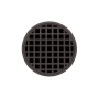 Infinity Drain 5" Round RQD 5 Center Drain Complete Kit with Squares Pattern Decorative Plate with PVC Drain Body, 2" Outlet Oil Rubbed Bronze