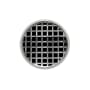 Infinity Drain 5" Round RQD 5 Center Drain Complete Kit with Squares Pattern Decorative Plate with PVC Drain Body, 2" Outlet Polished Stainless