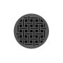 Infinity Drain 5" Round RVD 5 Center Drain Complete Kit with Weave Pattern Decorative Plate with Cast Iron Drain Body, 2" Outlet Gunmetal