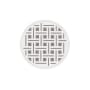 Infinity Drain 5" Round RVD 5 Center Drain Complete Kit with Weave Pattern Decorative Plate with Cast Iron Drain Body, 2" Outlet Matte White
