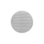 Infinity Drain 5" Round RWD 5 Center Drain Complete Kit with Wedge Wire Pattern Decorative Plate with Cast Iron Drain Body, 2" Outlet Matte White