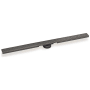 Infinity Drain Site Sizable 96" Stainless Steel High Flow Linear Drain Kit with 2 1/2" Adhesion Style Grate – Includes ABS Drain Body with 3" Outlet Gunmetal