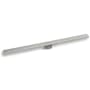 Infinity Drain Site Sizable 96" Stainless Steel High Flow Linear Drain Kit with 2 1/2" Adhesion Style Grate – Includes ABS Drain Body with 3" Outlet Polished Stainless