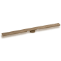 Infinity Drain Site Sizable 96" Stainless Steel High Flow Linear Drain Kit with 2 1/2" Adhesion Style Grate – Includes ABS Drain Body with 3" Outlet Satin Bronze