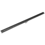 Infinity Drain 36" Site Sizable Low Profile Stainless Steel Linear Drain Complete Kit with 1-1/2" Wedge Wire Grate – Includes PVC Channel, Stop Ends, and Outlet Assembly Gunmetal