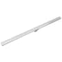 Infinity Drain 36" Site Sizable Low Profile Stainless Steel Linear Drain Complete Kit with 1-1/2" Wedge Wire Grate – Includes PVC Channel, Stop Ends, and Outlet Assembly Matte White