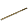 Infinity Drain 36" Site Sizable Low Profile Stainless Steel Linear Drain Complete Kit with 1-1/2" Wedge Wire Grate – Includes PVC Channel, Stop Ends, and Outlet Assembly Polished Brass