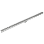 Infinity Drain 48" Site Sizable Low Profile Stainless Steel Linear Drain Complete Kit with 1-1/2" Wedge Wire Grate – Includes PVC Channel, Stop Ends, and Outlet Assembly Polished Stainless