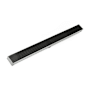 Infinity Drain 96" Site Sizable Low Profile Stainless Steel Linear Drain Complete Kit with 2-1/2" Wedge Wire Grate – Includes PVC Channel, Stop Ends, and Outlet Assembly Matte Black