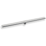 Infinity Drain 36" Site Sizable Low Profile Stainless Steel Linear Drain Kit with 2 1/2" Adhesion Style Grate – Includes PVC Channel, Stop Ends, and Outlet Assembly Matte White