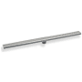 Infinity Drain 36" Site Sizable Low Profile Stainless Steel Linear Drain Kit with 2 1/2" Adhesion Style Grate – Includes PVC Channel, Stop Ends, and Outlet Assembly Polished Stainless