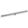 Infinity Drain 72" Site Sizable Low Profile Stainless Steel Linear Drain Kit with 2 1/2" Adhesion Style Grate – Includes PVC Channel, Stop Ends, and Outlet Assembly Satin Stainless