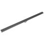 Infinity Drain 60" Site Sizable Stainless Steel Low Profile Linear Drain Kit with 1 1/2" Perforated Offset Slot Grate – Includes PVC Channel, Stop Ends, and Outlet Assembly Gunmetal