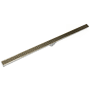 Infinity Drain 60" Site Sizable Stainless Steel Low Profile Linear Drain Kit with 1 1/2" Perforated Offset Slot Grate – Includes PVC Channel, Stop Ends, and Outlet Assembly Satin Bronze