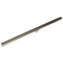 Infinity Drain 60" Site Sizable Stainless Steel Low Profile Linear Drain Kit with 1 1/2" Perforated Offset Slot Grate – Includes PVC Channel, Stop Ends, and Outlet Assembly Satin Champagne