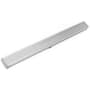 Infinity Drain 96" Site Sizable Stainless Steel Low Profile Linear Drain Kit with 2 1/2" Perforated Offset Slot Grate – Includes PVC Channel, Stop Ends, and Outlet Assembly Matte White