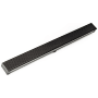 Infinity Drain 96" Site Sizable Stainless Steel Low Profile Linear Drain Kit with 2 1/2" Perforated Offset Slot Grate – Includes PVC Channel, Stop Ends, and Outlet Assembly Oil Rubbed Bronze