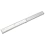 Infinity Drain 96" Site Sizable Stainless Steel Low Profile Linear Drain Kit with 2-1/2" Tile Insert Frame – Includes PVC Channel, Stop Ends, and Outlet Assembly Matte White