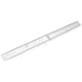 Infinity Drain 48" Site Sizable Stainless Steel Linear Drain Kit with Low Profile Tile Insert Frame – Includes Stainless Steel Channel and Outlet Assembly Matte White
