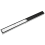 Infinity Drain 96" Site Sizable Stainless Steel Linear Drain Kit with Tile Insert Frame – Includes PVC Channel, Stop Ends, and Outlet Assembly Matte Black