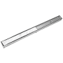 Infinity Drain 96" Site Sizable Stainless Steel Linear Drain Kit with Tile Insert Frame – Includes PVC Channel, Stop Ends, and Outlet Assembly Polished Stainless