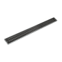 Infinity Drain 96" S-AG 100 Linear Drain Complete Kit with 4" Wedge Wire Grate Matte Black
