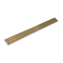 Infinity Drain 96" S-AG 100 Linear Drain Complete Kit with 4" Wedge Wire Grate Polished Gold
