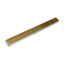 Infinity Drain 36" S-AG 65 Linear Drain Complete Kit with 2 1/2" Wedge Wire Grate Polished Brass