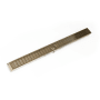 Infinity Drain 72" S-AS 65 Linear Drain Complete Kit with 2 1/2" Wedge Wire Grate Satin Champagne