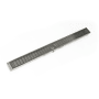 Infinity Drain 72" S-AS 65 Linear Drain Complete Kit with 2 1/2" Wedge Wire Grate Satin Stainless