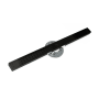 Infinity Drain 36" S-AS 99 High Flow Linear Drain Complete Kit with 2 1/2" Wedge Wire Grate with PVC Drain Body, 3" Outlet Matte Black