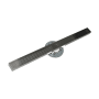 Infinity Drain 36" S-AS 99 High Flow Linear Drain Complete Kit with 2 1/2" Wedge Wire Grate with PVC Drain Body, 3" Outlet Gunmetal