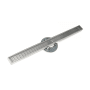 Infinity Drain 36" S-AS 99 High Flow Linear Drain Complete Kit with 2 1/2" Wedge Wire Grate with PVC Drain Body, 3" Outlet Polished Stainless