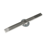 Infinity Drain 36" S-AS 99 High Flow Linear Drain Complete Kit with 2 1/2" Wedge Wire Grate with PVC Drain Body, 3" Outlet Satin Stainless