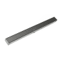 Infinity Drain 48" S-DG 65 Linear Drain Complete Kit with 2 1/2" Perforated Circle Pattern Grate Gunmetal