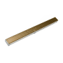 Infinity Drain 48" S-DG 65 Linear Drain Complete Kit with 2 1/2" Perforated Circle Pattern Grate Polished Brass