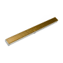 Infinity Drain 60"S-DG 65 Linear Drain Complete Kit with 2 1/2" Perforated Circle Pattern Grate Polished Gold