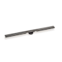 Infinity Drain 48" S-Stainless Steel Series High Flow Complete Kit with 2-1/2" Adhesion Style Grate with PVC Drain Gunmetal
