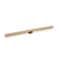 Infinity Drain 48" S-Stainless Steel Series High Flow Complete Kit with 2-1/2" Adhesion Style Grate with PVC Drain Polished Gold