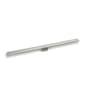 Infinity Drain 48" S-Stainless Steel Series High Flow Complete Kit with 2-1/2" Adhesion Style Grate with PVC Drain Polished Stainless
