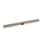 Infinity Drain 48" S-Stainless Steel Series High Flow Complete Kit with 2-1/2" Adhesion Style Grate with PVC Drain Satin Champagne