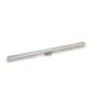 Infinity Drain 48" S-Stainless Steel Series High Flow Complete Kit with 2-1/2" Adhesion Style Grate with PVC Drain Satin Stainless